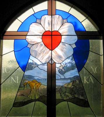 Stained Glass Window in Narthex