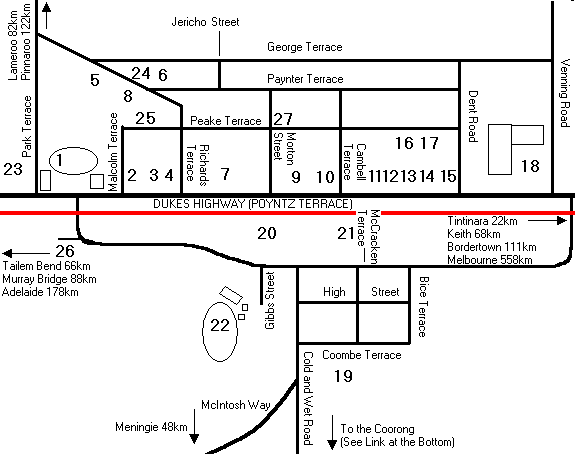 Street Map of Coonalpyn
